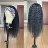 Bythair mänskligt hår huvudband peruk afro kinky curly rak vågig djup lockig maskin gjord naturlig färg mänsklig hår peruk med huvudband inget lim