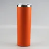20oz Skinny Tumbler Powder Coating Stainless Steel Tumbler Double Wall Vacuum Water Bottle Insulation Coffee Mug Free Shipping A02