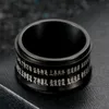 Cluster Rings Tai Chi Arc Art Rotating Taoism Anxiety Ring Spinner Box Men Taoist Mantra Ringen Amulet Black Gold Stainless9468118