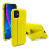 Colorful Soft Liquid Silicone Case for iPhone 12 mini Protective Back Cover Case with Stand Phone Holder for 11 PRO MAX XS XR 7 8 Plus