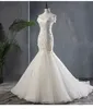 Real Image Mermaid Wedding Dresses 2021 Off Shoulder Lace Applique Corset BacK Vestidos De Novia Wedding Dress Guest Bridal Gowns Women