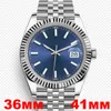 Mode blauwe heren dames 36/41 mm roestvrijstalen dames mechanisch automatisch uurwerk horloge heren horloges polshorloges