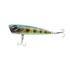 Fiske Lures 8cm 14g Topwater Popper Bait 5 Färg Hårdbete Konstgjorda Wobblers Plastfiskehantering med krokar