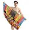 HUGSIDEA Asciugamano da bagno con stampa anime giapponese Assorbente Sport Asciugamani da spiaggia Cartone animato Modello Goku Asciugamani per mani morbidi per uomo Donna 201217