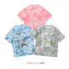 T-shirts d'été pour hommes tie-dyed Style T-shirt col rond surdimensionné pour hommes Mode Casual Beach Top