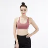 Sport Yoga Bra Sexig Beauty Back Double Cross Ribbon träning Yoga Gym Vest Push Up Fitness Tops Shake Proof Justerbar band BH TOPP