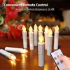 10pcs Led Candles Flameless Taper Candle Wireless Remote Control for Home Party Wedding Holiday Christmas Tree Decoration Y200109