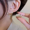 Baumeln Kronleuchter Schöne Zirkonia Blume Einfache Mode Stud Ohrringe 2022 Neue Pendientes Mujer