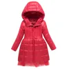 2020 Girl's Down Coat Children Abito Princess Cuci in pizzo Spesso inverno Duck White Down Jackets Kids Hooded Warm Slim Parkas