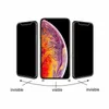 iPhone 11 12 13 14 Pro Max Plus XR XS 7 8 플러스 소매 상자 패키지를위한 스파이 개인 정보 보호 강화 유리 스크린 프로텍터
