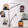 LED Selfie lumière avec support pour téléphone Bluetooth télécommande pour flux en direct photographie remplir lampe bureau Long bras Clip support