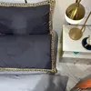 2022 fashion black gold designers bedding sets luxury duvet cover queen size bed sheet pillow covers designer comforter set