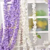 120 cm Długa symulacja Kwiat Winorośli String Upscale Hortensja Garlandia Wisteria Do Home Ornament Dekoracje Ślubne Darmowa Wysyłka