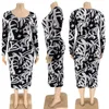 Casual Dresses Bodycon Plus Size For Women 4xl 5xl High Waist Long Sleeve Elegant Crew Neck White Vintage Dress Whole Drop280u