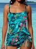 Nya europeiska och amerikanska sexiga blommiga bodysuiter bikini baddräkt personifierad kort kjol baddräkt 220106
