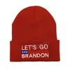 Let's Go Brandon Knit Cap 2024 Biden Knitted Woolen Autumn Winter Warm Caps Unisex Party Hats Embroidery Hat President Election BH5735 TYJ