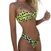Women's Swimwear Women's Summer Women Bikini Suit Spaghetti Straps Push Up Bra Briefs Leopard Snakeskin Bathing Set Beach Wear Swimsuit
