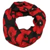 Bufandas rojas flor bufanda de lujo mujer swill viscosa envoltura chal moda damas gran bucle floral infinito bufanda