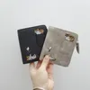 Hot Sale Embroidered Cat Wallet Small Zipper Coin Purse Bag Short Designed Cartoon Wallet Female Ladies Coin Wallet Mini Card Holders