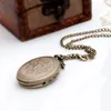Student gift boy new egg-shaped carved pocket watch necklace vintage accessories wholesale Korean edition sweater chain fashion watch