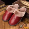 Oryginalne skórzane buty ciepłe zimowe kapcie bez poślizgu unisex kobiety i mężczyźni kapcie plus size 45 y201026 Gai gai gai