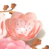 手作りの赤ちゃんピンクローズDiy紙の花の葉の葉の葉セットベビーシャワーの背景の背景の装飾の女の子保育園の壁のデコビデオチュートリアル