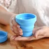 4 colori tazza pieghevole in silicone campeggio esterno telescopico pieghevole tazza d'acqua piattini pieghevoli da viaggio bottiglia per bere portatile tazza da tè