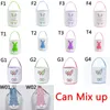 25 Styles Easter Bunny Bucket Festive Cute Plush Rabbit Tail Basket Easters Eggs Storage Bags Kids Candy Gift Tote Bags