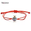 Charm Bracelets Neovivi Blue Cubic Zirconia Ladybird Women Handmade Red Black Rope String Bracelet For Boy Girl DIY Jewelry Gift1