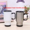 16 oz 450ml Double mur double Tumbler DIY Sublimation Transfert de chaleur Imprimer Tasse à café de bière Tasse