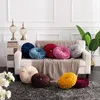 5 European Pastoral Style Pumpkin Round Seat Cushion/Back Cushion or as Sofa pillow Velvet Fabric 35x35cm 9 Colors Y200723