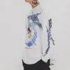 Niebezpieczeństwo Mężczyzn z długim rękawem anioła graficzna koszulka ponadgabarytowa tee menu Hip Hop Streetwear Produkty Produkty Męskie ubrania 201116