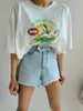 Frauen Denim Shorts Retro High Taille Casual Jeans Zwei -Knopf -Wäsche Blau Destressed Kurzer Feminino Sommer 2020 8A204 T200701