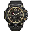 New Mens Military Sports Watches 아날로그 디지털 LED 시계 충격 저항 손목 시계 남성 전자 실리콘 시계 선물 상자 MONT283B