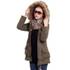 new winter women jacket medium-long thicken plus size 4XL outwear hooded wadded coat slim parka cotton-padded jacket overcoat 201119