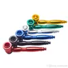 Metal smoking pipe Portable hookah glass Filter streamline 4 parts Aluminum alloy Tobacco Smoke Pipes Accessories