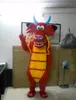 costume della mascotte del drago ambulante del drago dello zodiaco dell'anno del drago costume della bambola che cammina Mushu oggetti di scena della bambola del drago rosso