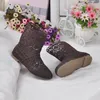 10 Available Colors Women Highleg Knitting Hollow Ankle Boots Spring and Summer Women Lace Boots Shoes Summer Boots 201105