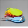 1st Sile Spoon Pad Heat Resistant Spoon Fork Put Mat Device Rest Utensil Dish Spatula Holder Pad Kitchen St Jllelr