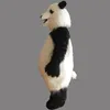 2018 Hoge kwaliteit Hot Furry Panda Mascotte Kostuum Volwassen maat Mooie Party Fancy Panda Jurk Gratis Verzending