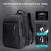 Plecak Rowe Men Waterproof wielofunkcyjny ładowanie USB 17,3 -calowe plecaki laptopa moda rozszerzalna podróż biznesowa plecak1