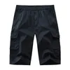 Solid Color Men Cargo Short 2020 New Casual Tether Summer Men Short Binse Loose Work Work Outdoor Mens Shorts Homme T200422