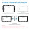 2 Din Car Stereo Radio Frame Fascia Plastic Panel for 2014-2016 Emgrand EC7 Install Dash Bezel Trim Kit Installation kit