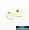 Round Cricle Earring Studs Elegant Gold Silver Fashion Women Jewelry Girl Gifts Nice