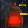 Ursporttech USB Electric с подогревом теплой капюшона Parka Mens Winter Jacket Перезаряжаемая нагреваем