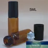 (30 четверг / лот) 5 мл стеклянного рулона на бутылке эфирным маслом ролика на бутылке для эфирных нефтяных янтарных парфюмерных флакон