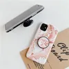 Marble Stone Phone Case for iPhone 12 11 Pro XS MAX XR X 8 7 6S Plus Soft TPU cases with Bracket Holder