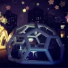 Customized Football structure inflatable igloo bubble lodge with mat transparent luxury camping hotel tent For outdoor