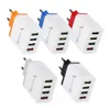 USB Charger 4 Ports Adapter EU/US/UK Plug Wall Fast Charging Home Wall Charger Travel Adapter