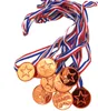 Gold Silver Bronze Award Medailles met Lint Plastic Winner Medailles voor kinderen Kinderevenementen Classrooms Schoolspellen en sporten